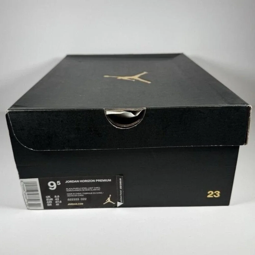 Jordan Horizon Premium‎ Black Purple Steel Light Charcoal 822333-022 Mens 9.5